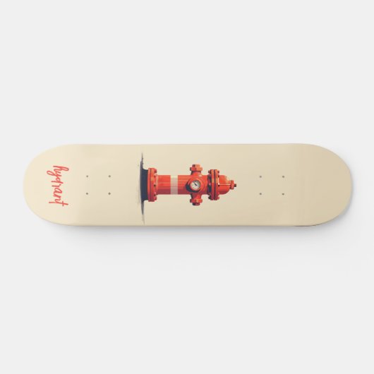 Oranje brandkraan persoonlijk skateboard (Horizontaal)