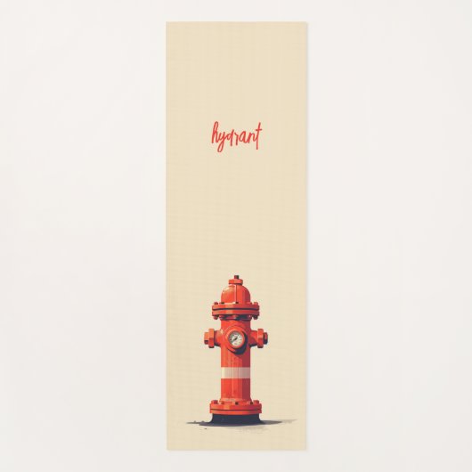 Oranje brandkraan yogamat (Voorkant)