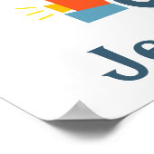 Oranje brandslangsladder poster (Hoek)