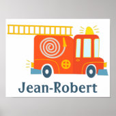 Oranje brandslangsladder poster (Voorkant)