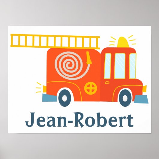 Oranje brandslangsladder poster (Voorkant)