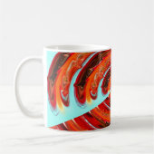Oranje brandspiraal koffiemok (Links)