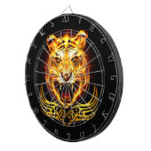 Oranje brandweertijger dartbord (Voorkant Rechts)