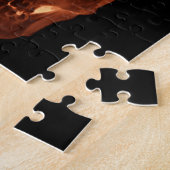 Oranje brandwerende schedel legpuzzel (Zijkant)