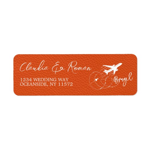 Oranje Braziliaans paspoort Etiket (Voorkant)