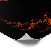 Oranje breekbaar randschilderij of Poster (Hoek)