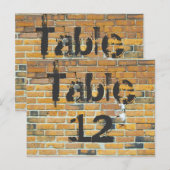 Oranje Brick Graffiti Ontvangingstabel Briefkaart (Voorkant / Achterkant)
