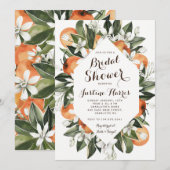 Oranje Bridal Shower Invitation, Southern Bridal   Kaart (Voorkant / Achterkant)
