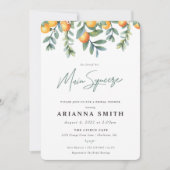 Oranje Bridal Shower Uitnodiging belangrijkste kni (Voorkant)