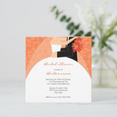 Oranje Bridal Shower-uitnodigingen Kaart (Staand voorkant)