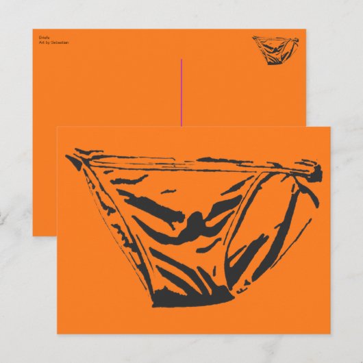 Oranje Briefkaart (Voorkant / Achterkant)