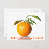 Oranje briefkaart - hallo uit zonnige Florida! (Voorkant / Achterkant)