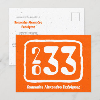 Oranje Briefkaart van de Funky Class Year Afstuder