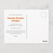 Oranje Briefkaart van de Funky Class Year Afstuder (Achterkant)