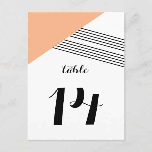 Oranje Briefkaart van de meetband (Voorkant)