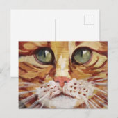 Oranje Briefkaart voor gedetailleerde schildergege (Voorkant / Achterkant)