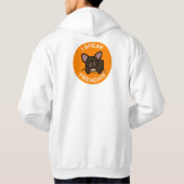 Oranje Brindle I Speak Frenchie Double Sided Hoodie (Achterkant)