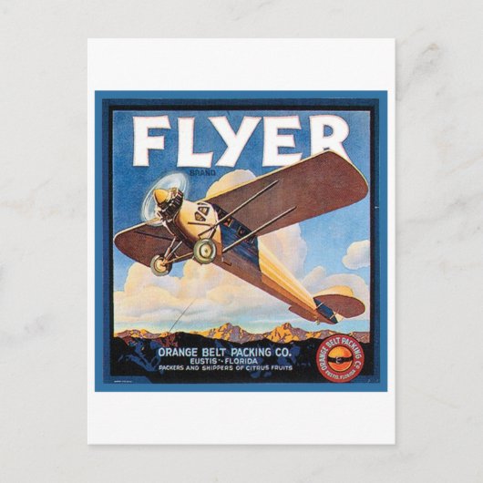 Oranje brochure Verpakking  Krat Etiket Briefkaart (Voorkant)