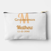 Oranje bruidsjonker naam letter datum mannelijk pa etui (Achterkant)