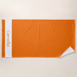 Oranje bruidsmeisjes namen kalligrafie chique eleg strandlaken