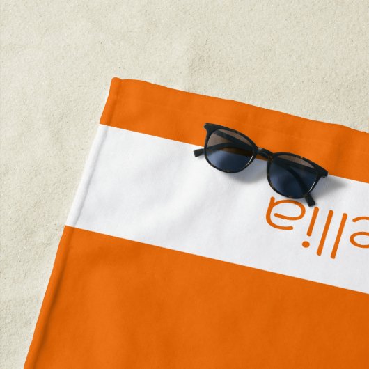 Oranje bruidsmeisjes namen kalligrafie chique eleg strandlaken (In situ)