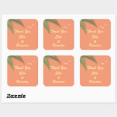 Oranje bruiloft Bedankt Sticker (Vel)