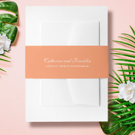 Oranje bruiloft uitnodiging buik band uitnodigingen wikkel