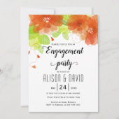 Oranje bruiloft voor bloemen kaart (Voorkant)