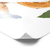 Oranje Bruiloftsontvangstbord Poster (Hoek)
