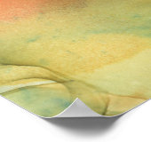 Oranje  bruin Abstract 59 afdrukken Poster (Hoek)