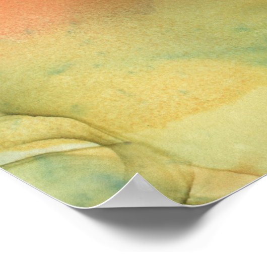 Oranje  bruin Abstract 59 afdrukken Poster (Hoek)