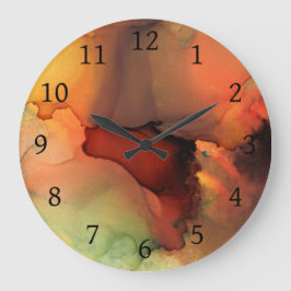 Oranje bruin Abstract 59 Grote Klok