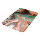 Oranje bruin Abstract kunstlicht moderne vochtige Badmat (Gekanteld)