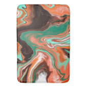 Oranje bruin Abstract kunstlicht moderne vochtige Badmat (Voorkant Verticaal)