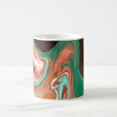 Oranje bruin Abstracte kunst modern Koffiemok (Center)