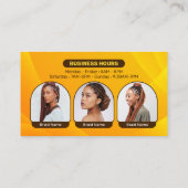 Oranje bruin Afrikaans haar vlechten vlechten salo Visitekaartje (Achterkant)