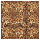 Oranje Bruin Bali Batik Style Paisley Pattern Stof (Swatch)
