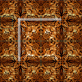 Oranje Bruin Bali Batik Style Paisley Pattern Stof (Delen)