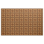 Oranje Bruin Bali Batik Style Paisley Pattern Stof (Fat Quarter)