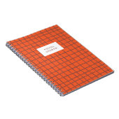 Oranje Bruin Check Patroon Notitieboek Stationery (Rechterzijde)