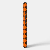 Oranje Bruin Diamant Dambord Patroon Case-Mate iPhone Case (Achterkant / Links)