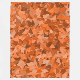 Oranje Bruin Driehoek Patroon Fleece Deken