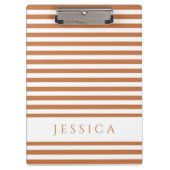 Oranje bruin en witte stripper klembord (Voorkant)
