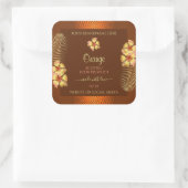 Oranje bruin etiket gele Hawaiiaanse bloemen (Tas)