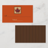 Oranje bruin gestreepte herfstblad plaatskaarten plaatskaartje (Voorkant / Achterkant)