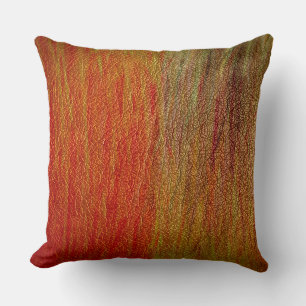 Oranje bruin leder #2 kussen