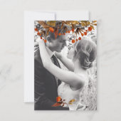 Oranje Bruin Loof Overlay Voeg Uw Eigen Foto Toe Bedankkaart (Voorkant)