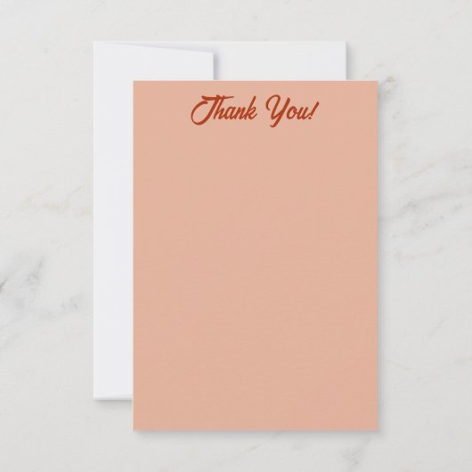 Oranje Bruin Loof Overlay Voeg Uw Eigen Foto Toe Bedankkaart (Achterkant)