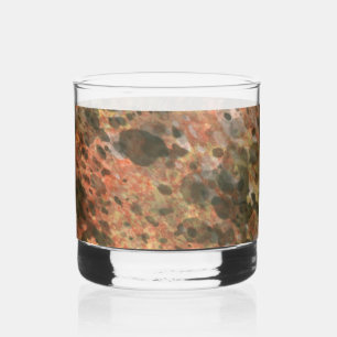 Oranje Bruin Marmer Glas