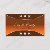 Oranje bruin met zilverkleurige deklaag mousserend visitekaartje (Voorkant)